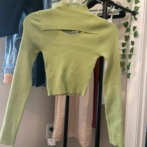 nwt kendall and kylie cutout mock neck sweater
